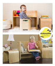 Load image into Gallery viewer, Kido Wooden Table &amp; Chair Set Multi Purpose - 3 Pieces
