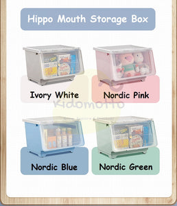 Hippo Mouth Storage Box 3pcs (Choose Colour)